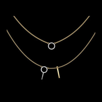 0.29 TCW Stylish Round Cut Moissanite Diamond Necklace Ethical Wedding & Engagement Jewelry