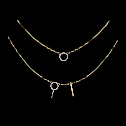 0.29 TCW Stylish Round Cut Moissanite Diamond Necklace Ethical Wedding & Engagement Jewelry