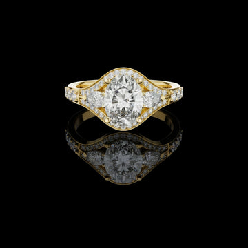 2.50 CT Modern Moissanite Oval Cut Diamond Ring For Someone