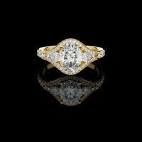 2.50 CT Modern Lab Grown Oval Cut Diamond Ring For Someone