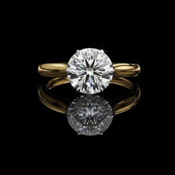 2.5 TCW Elegant Round Brilliant Cut Moissanite Diamond Solitaire Ring Classic Luxury Design by Ivevar Luxury