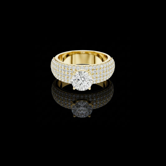 2.00 CT Premium Moissanite Round Cut Diamond Ring For Sparkling Moment