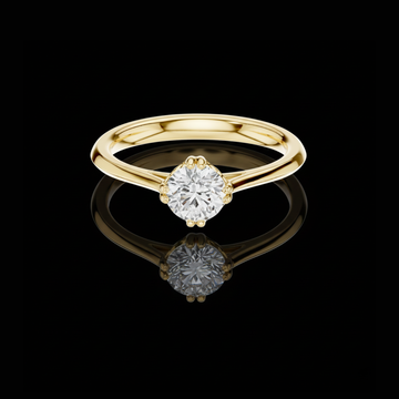 0.5 TCW Classic Round Solitaire Moissanite Diamond Timeless Brilliant Cut Engagement Ring for Her