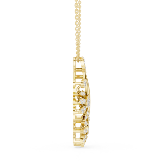 Floral Drop Pendant - view 4