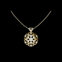 0.79 TCW Exclusive Lab Grown Diamond Floral Luxury Mandala Inspired Flower Pendant Elegant Fine Jewelry Gift By Ivevar