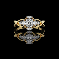 1.00  CT Modern Moissanite Round Cut Diamond Ring Sleek Design For Every Occasions