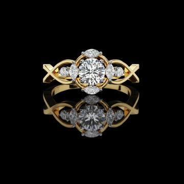 1.00  CT Modern Moissanite Round Cut Diamond Ring Sleek Design For Every Occasions