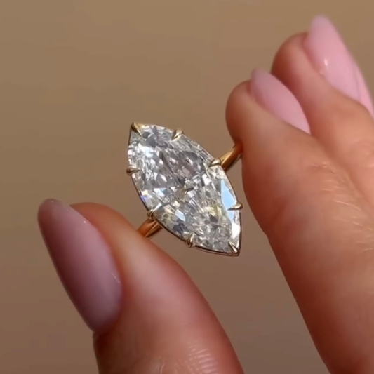 2.00 TCW Exquisite Marquise Cut Lab Grown Diamond Ring A Bold Expression of Refined Luxury