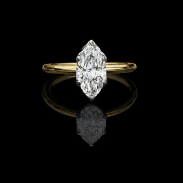 1.08 CT Top Quality Marquise Cut Lab Grown Diamond Solitaire Ring For Special Occasion