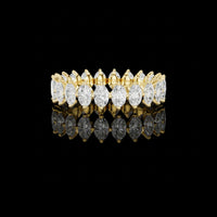 5.00 TCW Elegant Leaf Inspired Luxury Marquise Cut Lab Diamond Full Eternity Band