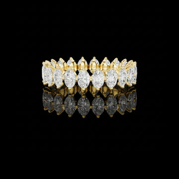 5.00 TCW Elegant Leaf Inspired Luxury Marquise Cut Moissanite Diamond Full Eternity Band