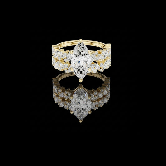 2.06 CT Royality Moissanite Marquise Cut Diamond Ring For Everlasting