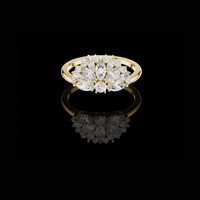 3.00 TCW Iconic Marquise Cut Moissanite Diamond Floral Ring By Nature Inspired Statement Fine Jewelry