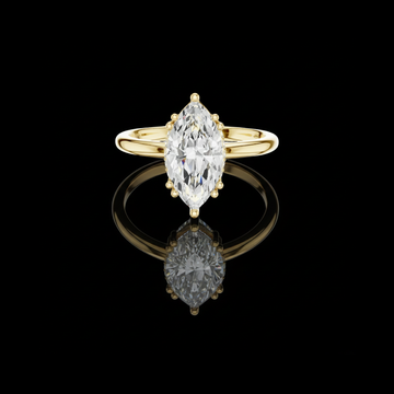 2.50 CT Elegant Marquise Solitaire with Hidden Moissanite Diamonds Minimalist Engagement Ring For Her