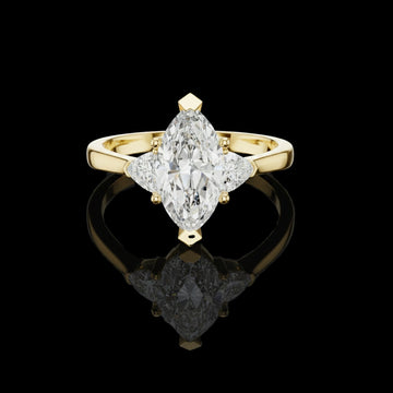 1.00 CT Delight Lab Grown Marquise Cut Diamond Ring For Every Day