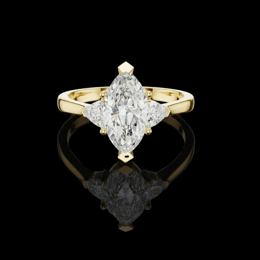 1.00 CT Delight Lab Grown Marquise Cut Diamond Ring For Every Day