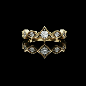 0.63 CT Stunning Lab Created Diamond Round Cut Ring Stackable Trend For Kind Hours