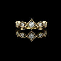 0.63 CT Stunning Moissanite Diamond Round Cut Ring Stackable Trend For Kind Hours