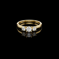 0.30 CT Timeless Union Three Lab Grown Round Diamond Band with Brilliant Radiance