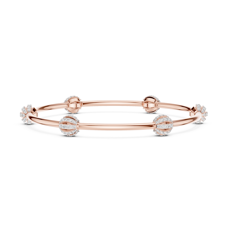 1.26 TCW Premium Luxury Moissanite Bracelet with Pave Studded Orb Accents - view 2