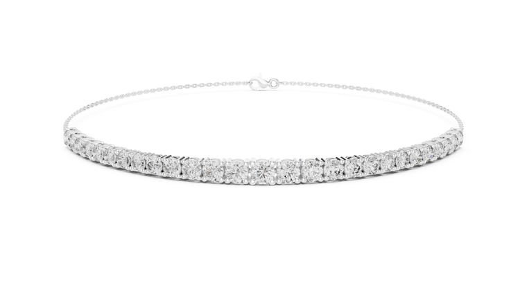 8.07 TCW Round Brilliant Moissanite Tennis Bracelet - view 3