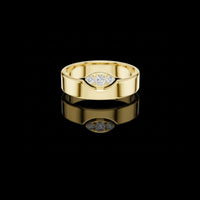 0.11 CT Latest Moissanite Oval Cut Men’s Modern Minimal Statement Band