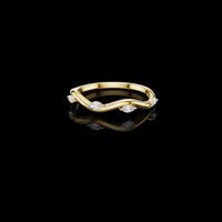 0.30 TCW Minimalist Crossover Moissanite Marquise Diamond Ring for Women Band