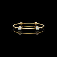 1.26 TCW Premium Luxury Moissanite Bracelet with Pave Diamond Studded Orb Accents