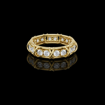 1.17 TCW Timeless Radiance Handcrafted Eternity Ring with Round Cut Lab Grown Diamonds