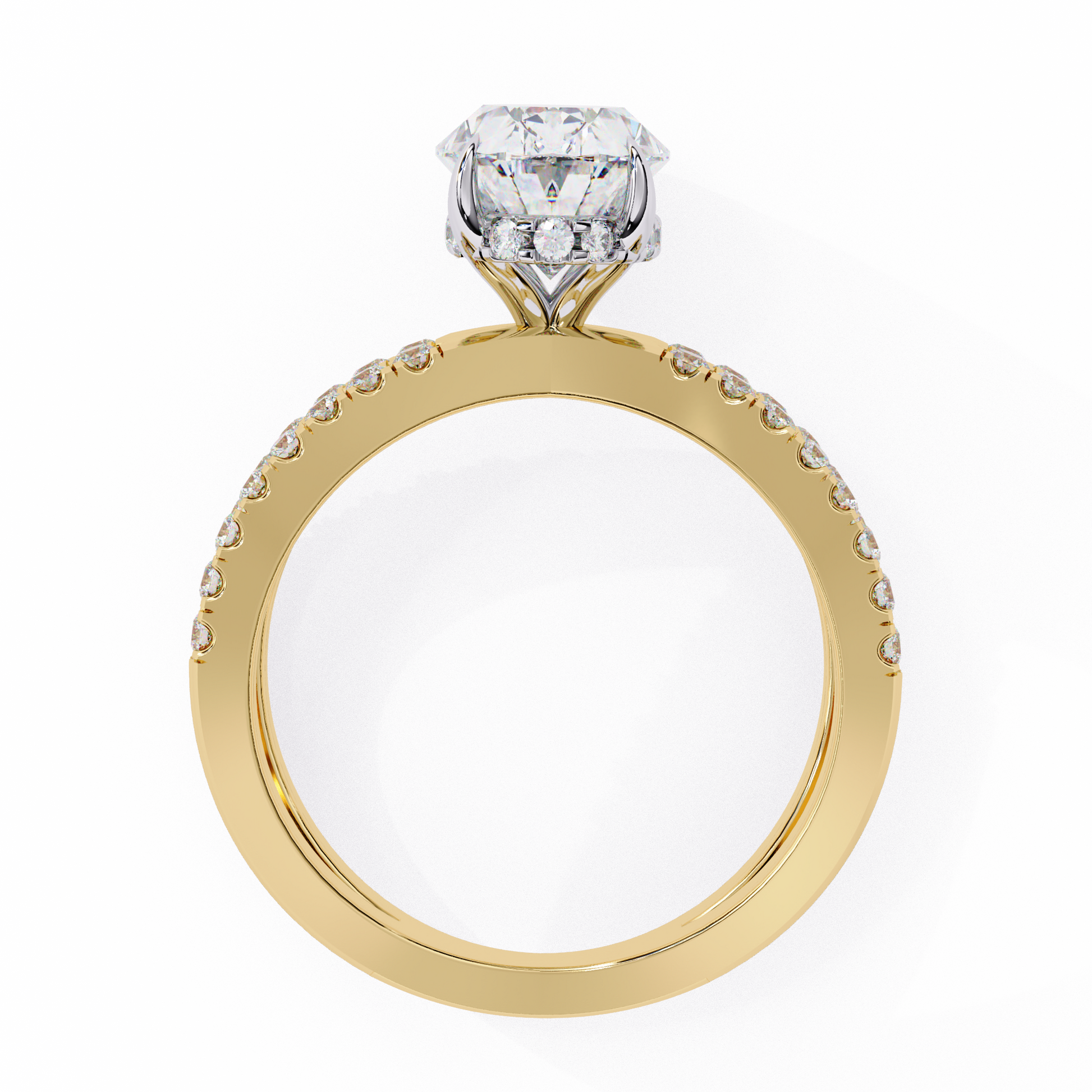 Gold ring with a diamond 