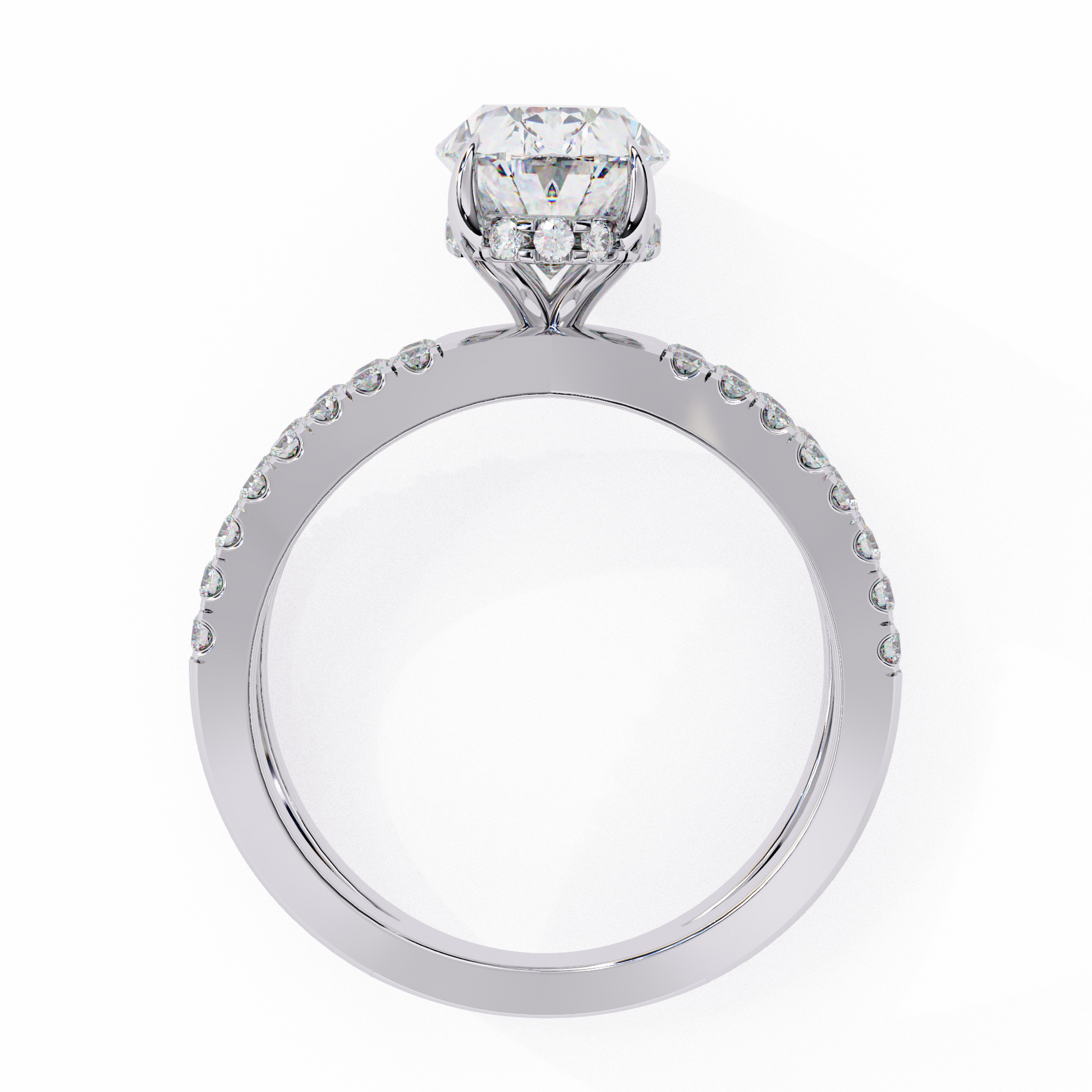 Silver ring with a diamond 