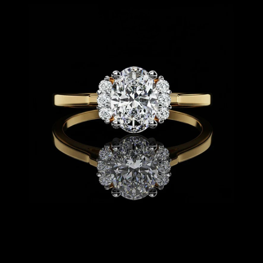 1.00 CT Affordable Luxury Lab Grown Oval Cut Diamond Ring For Wedding Bridal Jewelry