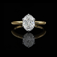 3.00 CT Classic Oval Cut Moissanite Diamond Minimalist Solitaire Ring Luxury Jewelry