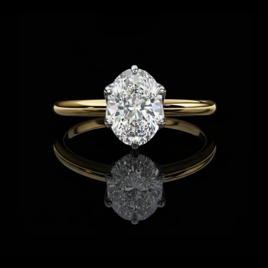 3.00 CT Classic Oval Cut Moissanite Diamond Minimalist Solitaire Ring Luxury Jewelry