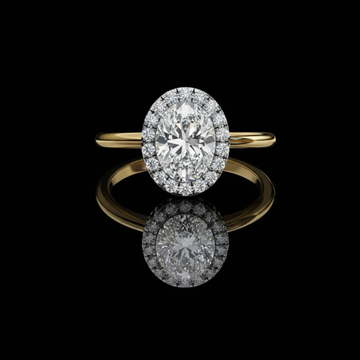 2.50 CT Dazzling Lab grown Diamond Oval Cut Halo Ring Elegant Party Jewelry Gift For Women