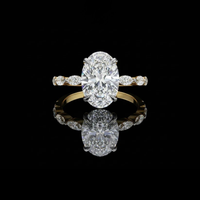 2.56 CT Fantastic Lab Grown Diamond Pure Grace Oval Luxury with Flawless Sparkle Ring for Her