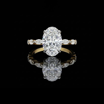 2.56 CT Fantastic Lab Grown Diamond Pure Grace Oval Luxury with Flawless Sparkle Ring for Her