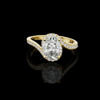 3.00 CT Dazzling Moissanite Oval Cut Diamond Ring For Anniversary Ring
