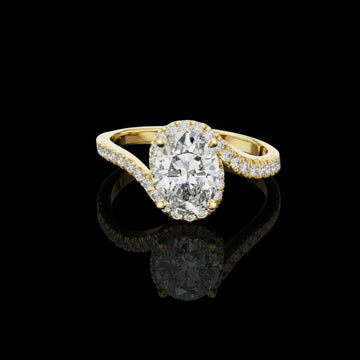 3.00 CT Dazzling Moissanite Oval Cut Diamond Ring For Anniversary Ring