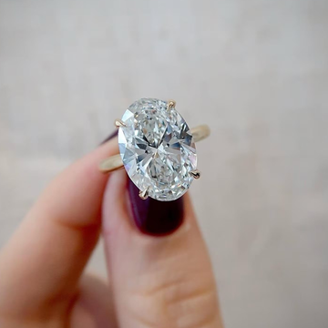 3.50 CT Elegant Oval Lab Grown Diamond with Hidden Halo Engagement Ring Fine Jewelry For Her