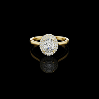 2.50 CT Charming Lab Grown Oval Cut Diamond Ring For Good Time