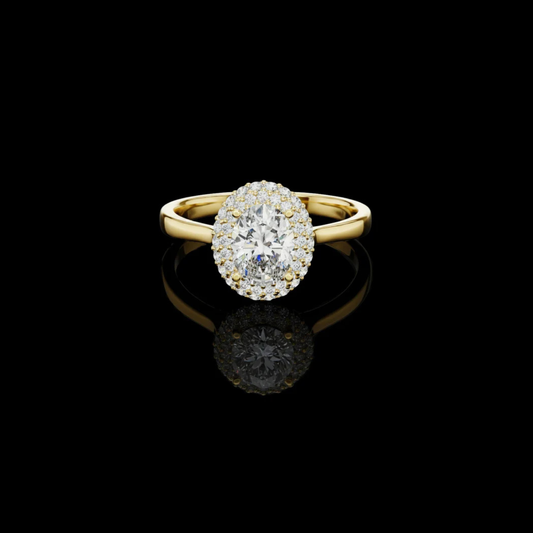 2.50 CT Charming Lab Grown Oval Cut Diamond Ring For Good Time