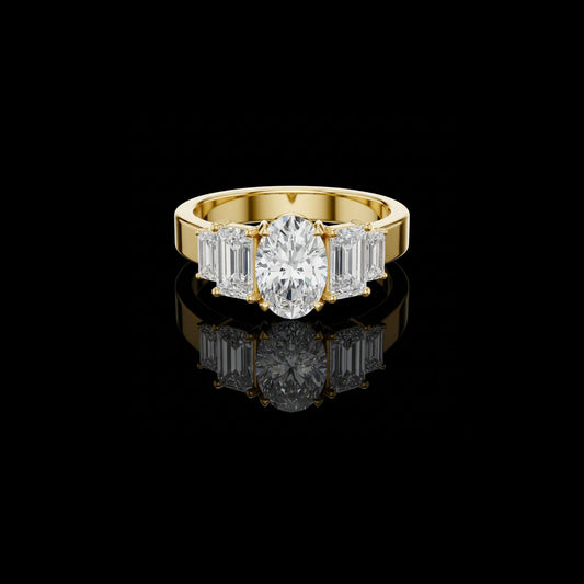 0.90 CT Exclusive Lab Grown Oval Cut Ring For Engagement Day