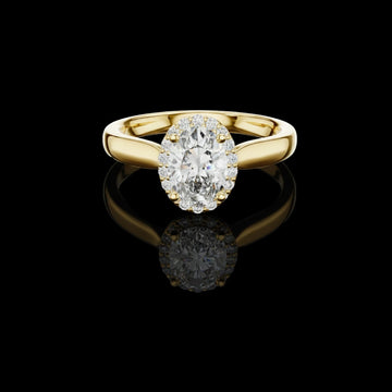 3.00 CT Blissful Lab Grown Oval Cut Diamond Ring For Engagement Ring