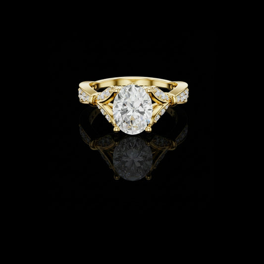 2.00 CT Premium Moissanite Oval Cut Ring Fine Jewelry For Wedding Bride