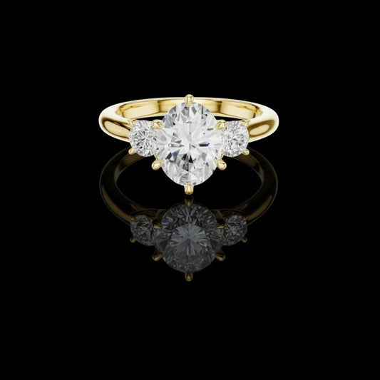 1.50 CT Iconic Moissanite Oval Cut Diamond Ring For Good Day