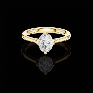 1.50 TCW Sparkling Oval Radiance Lab Grown Diamond Solitaire Ring Elegant Modern Minimalist Engagement Ring For Her