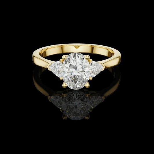 2.00 CT Glorious Lab Grown Oval Cut Diamond Ring For Romatic Day