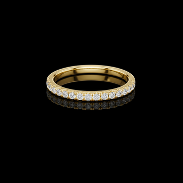 0.52 TCW Eternity Band Adorned with a Continuous Row of Brilliant Round Moissanite Diamonds