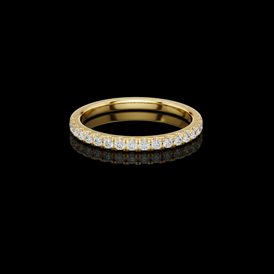 0.32 TCW Eternity Band Adorned with a Continuous Row of Brilliant Round Moissanite Diamonds